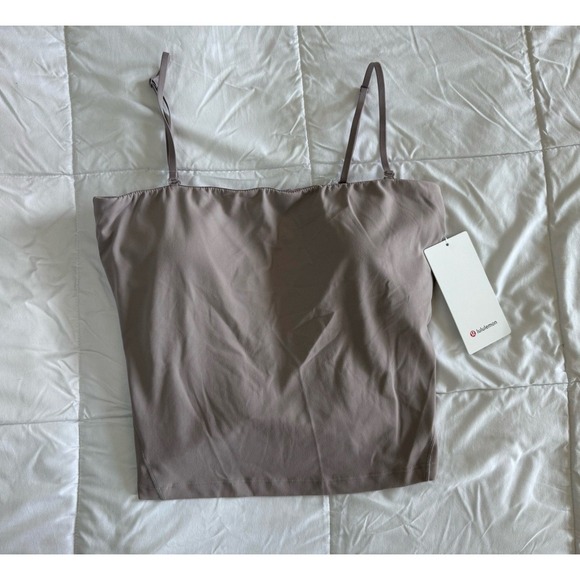 New Lululemon Align Convertible Tube Top Size 14 Mauve Grey Removable Straps NWT - Picture 1 of 12
